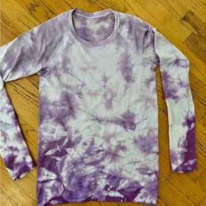 lululemon athletica Purple Tie-Dye Long Sleeve Tee/Swiftly Tech
